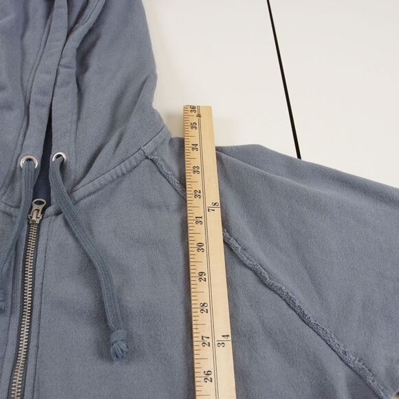 Free People Moon Dust Full Zip Hoodie Cardigan Washed Denim Blue Womens Sz XS - Picture 7 of 12